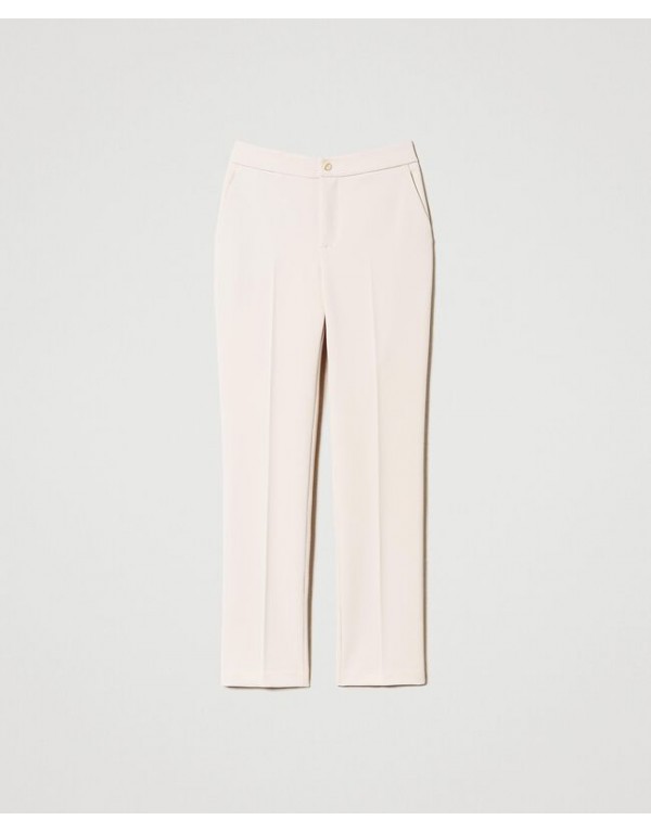 Crêpe cady cigarette trousers