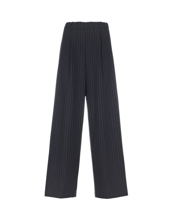 Wide legs trousers with pinstripe pattern