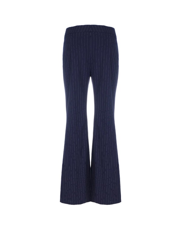 Pinstripe patterned trousers