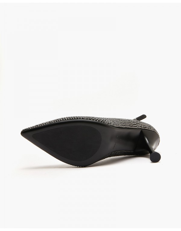 Stiletto heel with strass