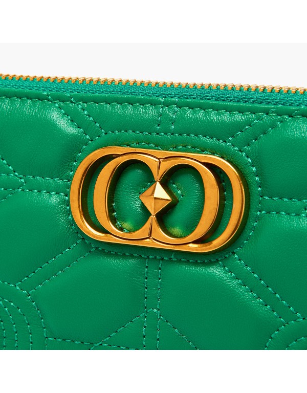 Δερμάτινη Τσάντα / πορτοφόλι πράσινη