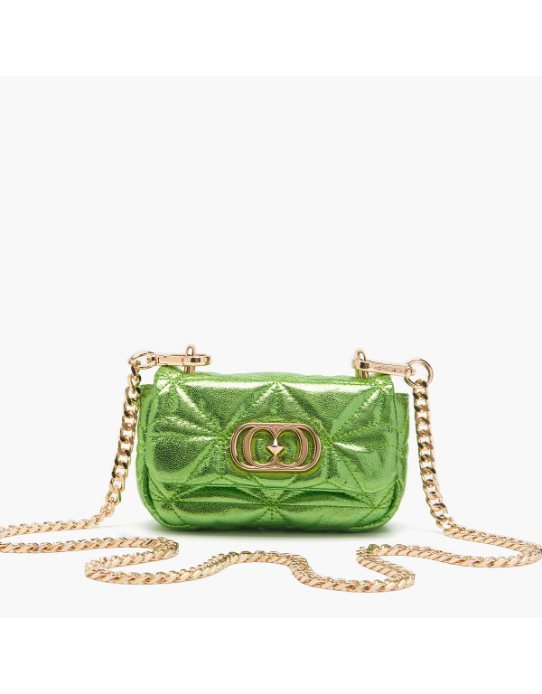 Mini shoulder bag “shiny” Πράσινη