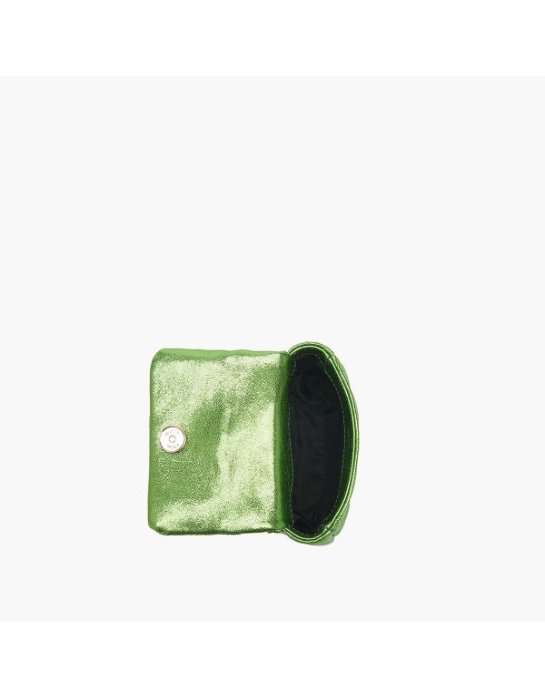 Mini shoulder bag “shiny” Πράσινη