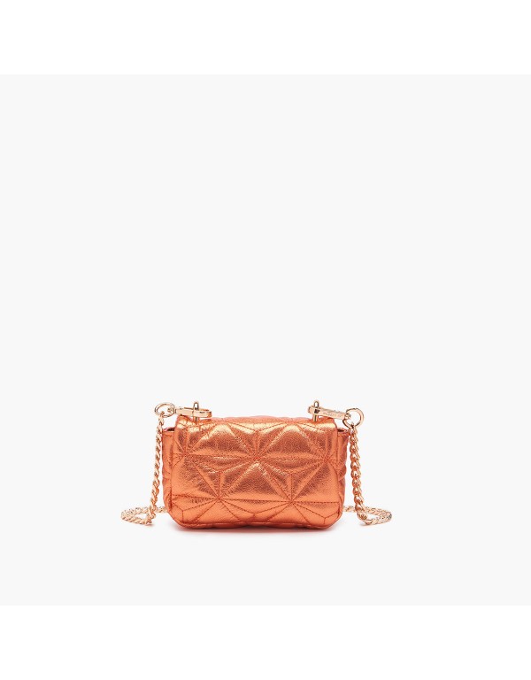 Mini shoulder bag “shiny” πορτοκαλί