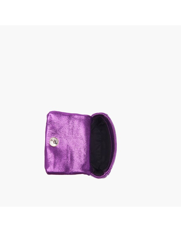 Mini shoulder bag “shiny” Βιολετί